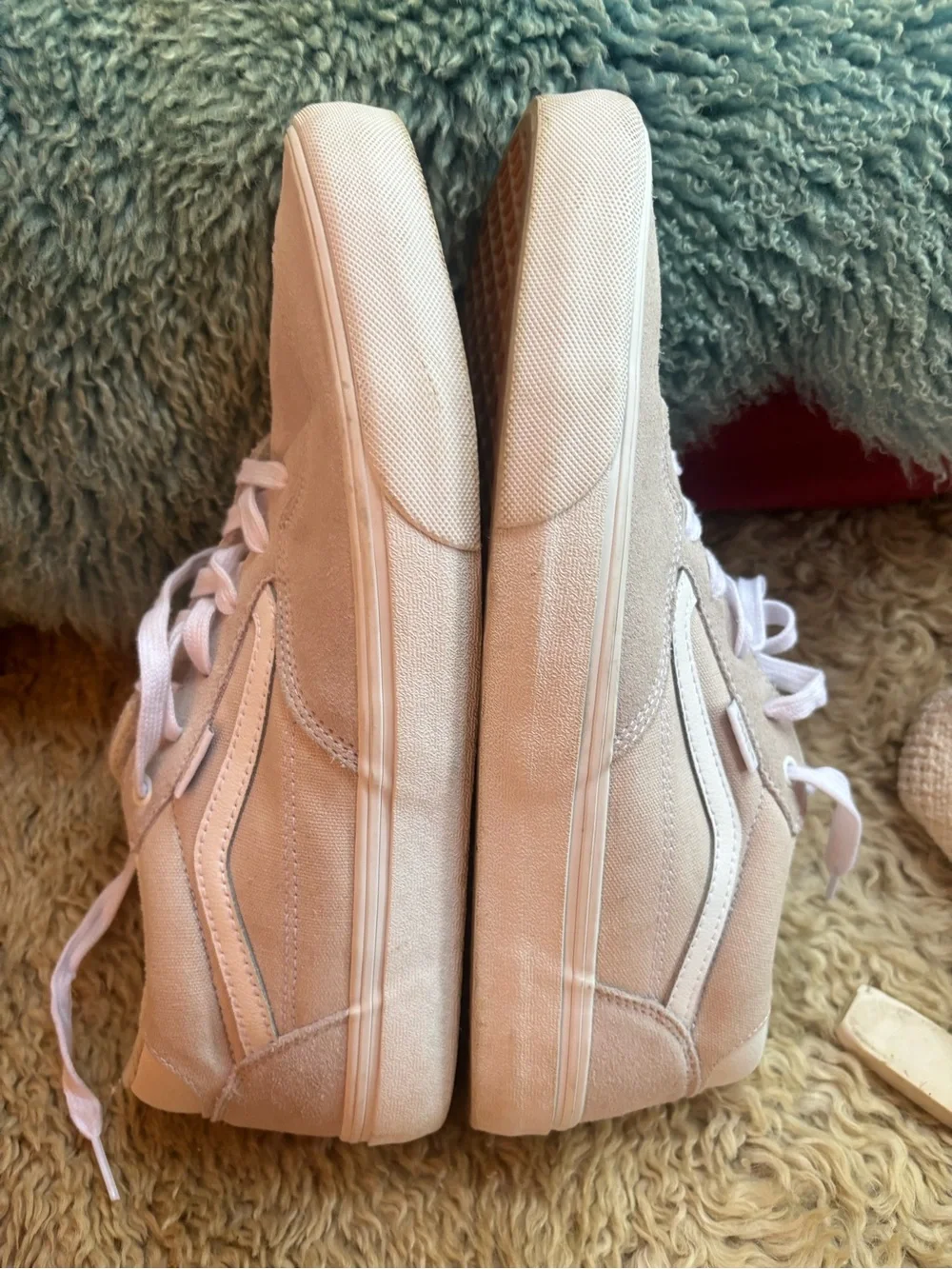 Vans canvas&suede cream sneaker mens size 13